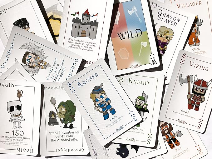 Blue Wasatch Games Clash of The Cards Card Game - Match, Collect, and Battle for Armies, Use Action Cards to Protect and Attack. Fun for Adults, Teens, and Kids.