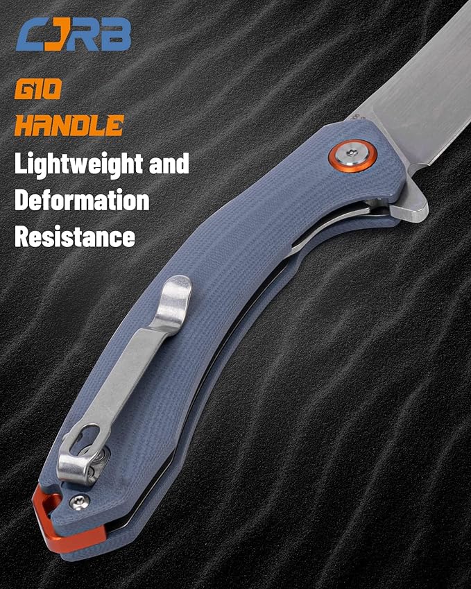 CJRB Folding Knife Gobi (J1906) AR-RPM9 Powder Steel G10 Handle EDC Knife Pocket Knife Blue