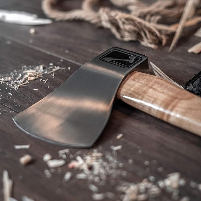 The Ace of Spades (3rd Generation): World Axe Throwing League Premium Competition Throwing Axe with Throwing Hatchet Nylon Sheath and Hickory Wooden Handle (Patented Design)