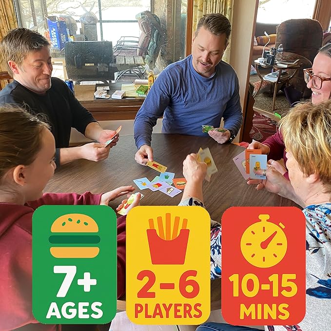 Lunch Break - Fast-Paced Slap & Memory Card Game - Boosts Memory, Focus & Reflexes - Hilarious Game For Families, Adults & Kids - Quick And Easy To Learn For Ages 7+, 2-6 Players, 10-15 Mins