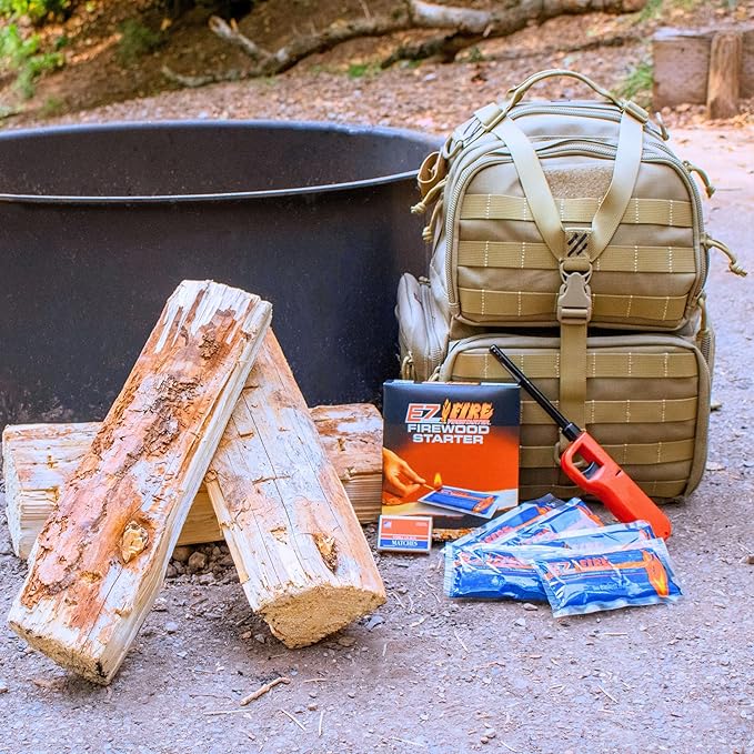 – All-Natural Fire Starters for Campfires, Fire Pits, BBQs & Fireplaces – Long Burning, Weather-Resistant, Non-Toxic & Easy to Light | 50 Pack