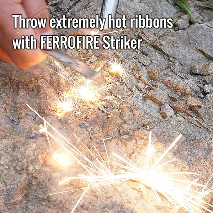Striker Superb Serrated Large Ferro Rod Striker Scraper Carbon Alloy Steel Striker for Generating Sparks with Ferro Rod (Pack of 2)