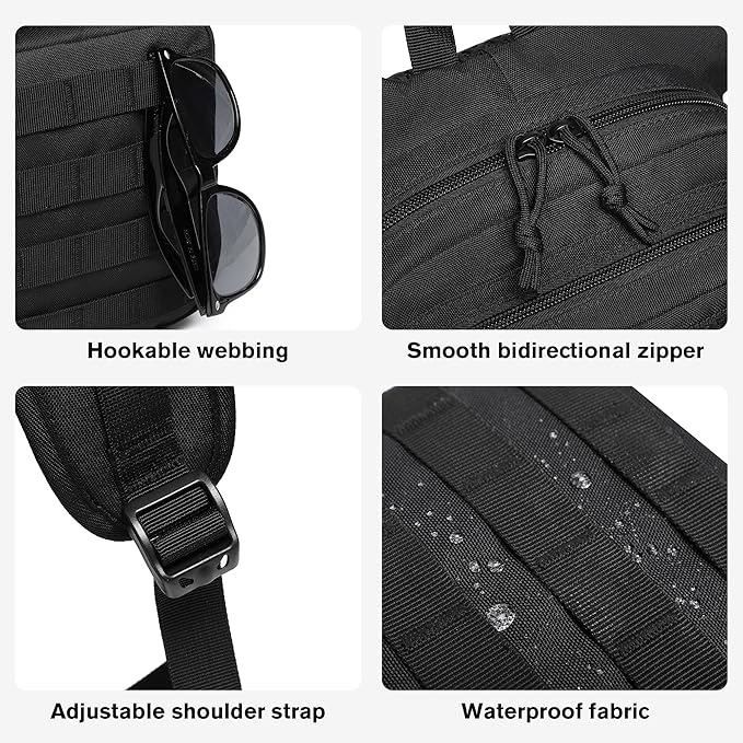 wotony Hydration Backpack with Water Bladder for Hiking Tactical Hydration Pack for Men Women Molle Water Backpack for Hiking