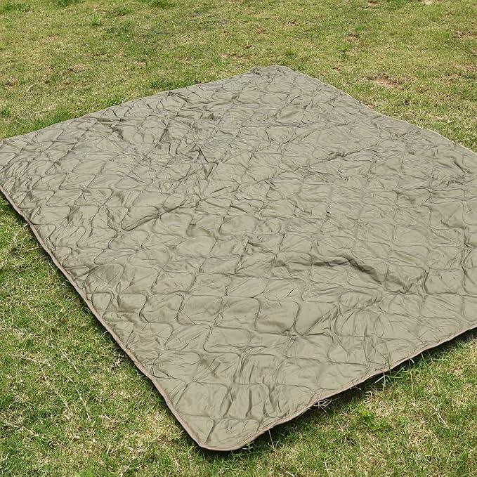 Poncho Liner Military Insulation Outdoor Camping Blanket for Travel, Beach, Grass, Picnic, Car Emergency, Outdoor, Survival