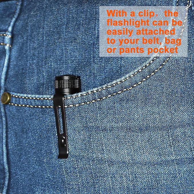 Beieverluck 20 Pack Pen Light Flashlight Mini Small Flashlight with Clip Waterproof LED Pocket Pen Flashlights for Camping, Inspection, Work, and Emergency(Small,Black)