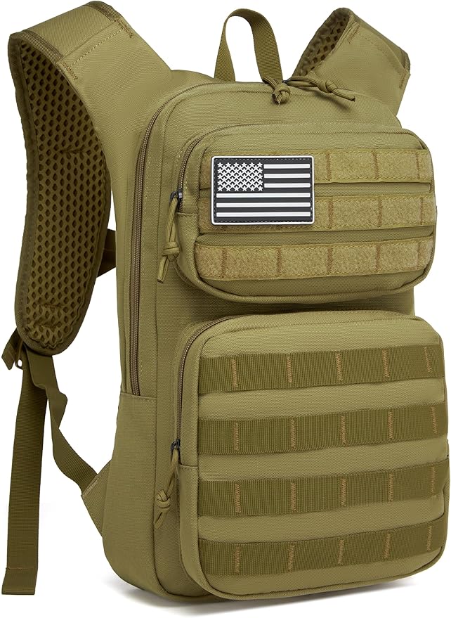 wotony Hydration Backpack with Water Bladder for Hiking Tactical Hydration Pack for Men Women Molle Water Backpack for Hiking