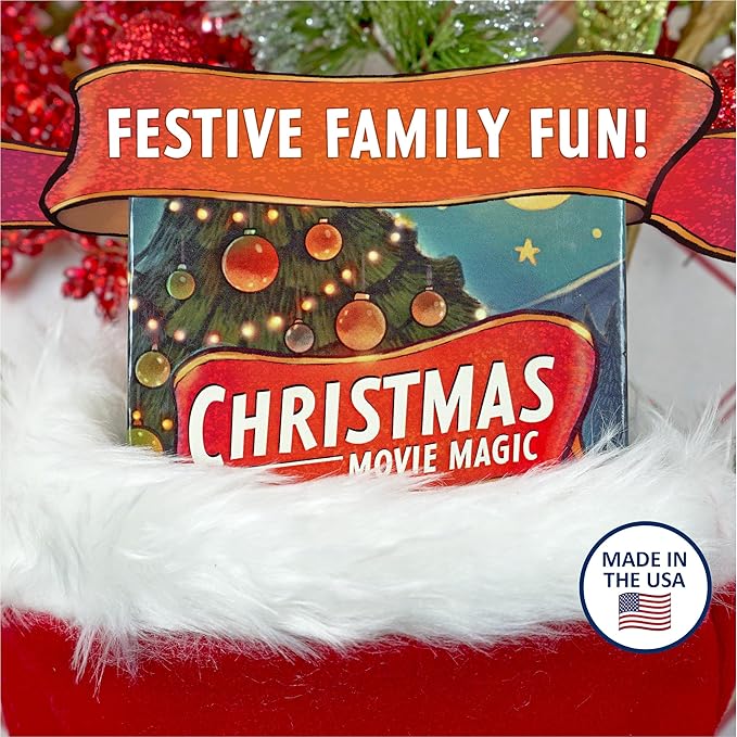 Christmas Movie Magic Card Game – Play Along with Movies – Fun Family Holiday Board Games for Kids & Adults – Perfect for Family Night Stocking Stuffers & Gift Ideas - Festive Fun with Families