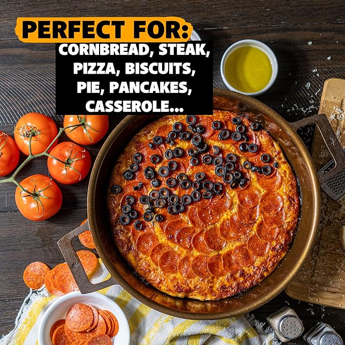 Stargazer 13.5-Inch Cast Iron Skillet | Made in USA, Seasoned, Premium Frying Pan for Grilling, Searing, Baking & More ??Durable Cast Iron with Smooth Cooking Surface