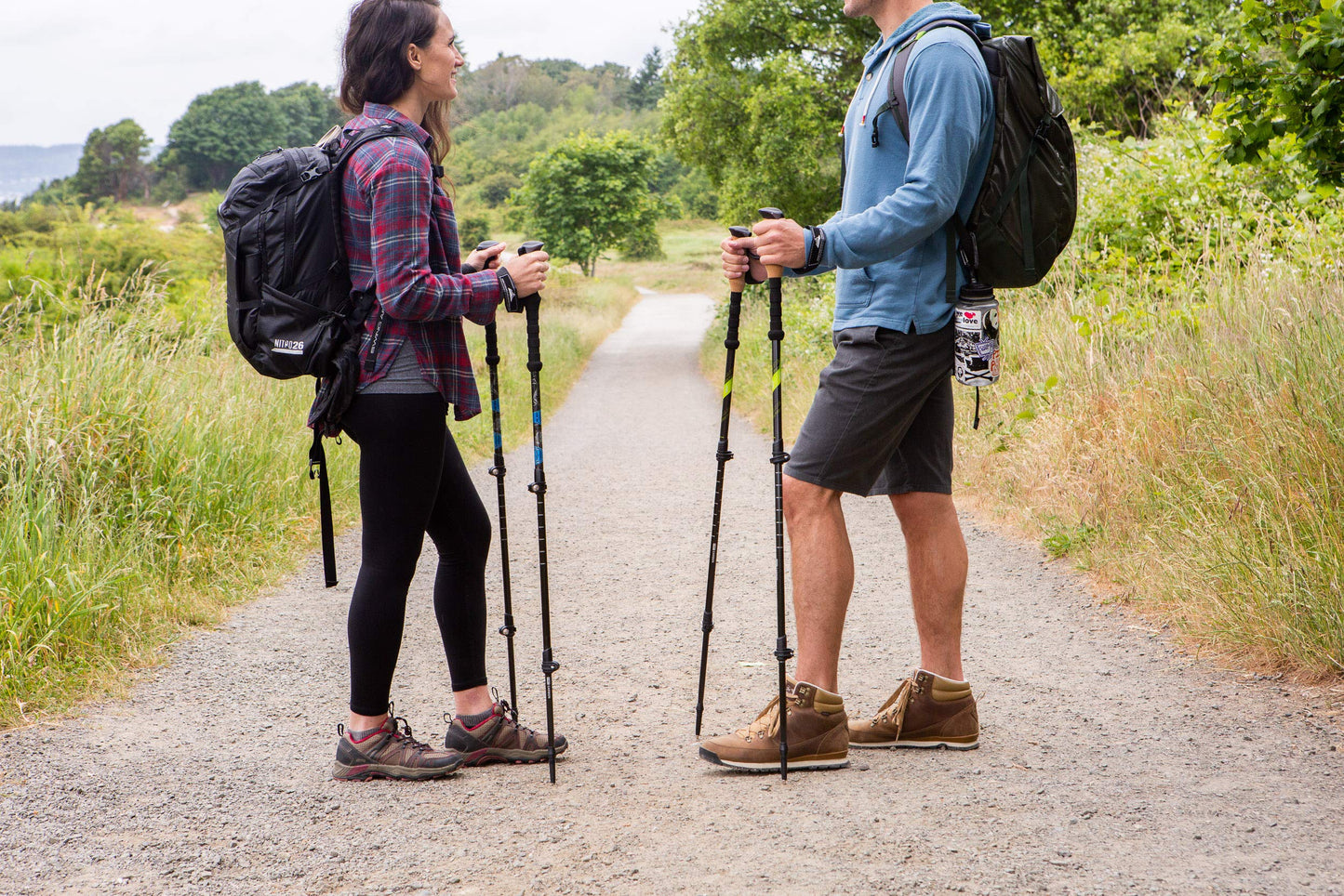 Cascade Mountain Tech Trekking Poles - Carbon Fiber Walking or Hiking Sticks with Quick Adjustable
