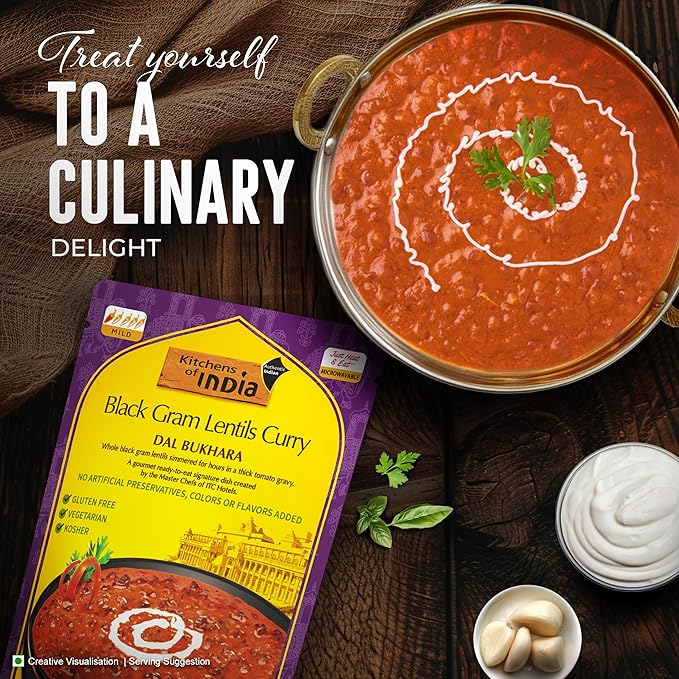 Kitchens Of India Ready To Eat Dal Bukhara, Black Gram Lentil Curry, 10-Ounce Boxes (Pack of 6)