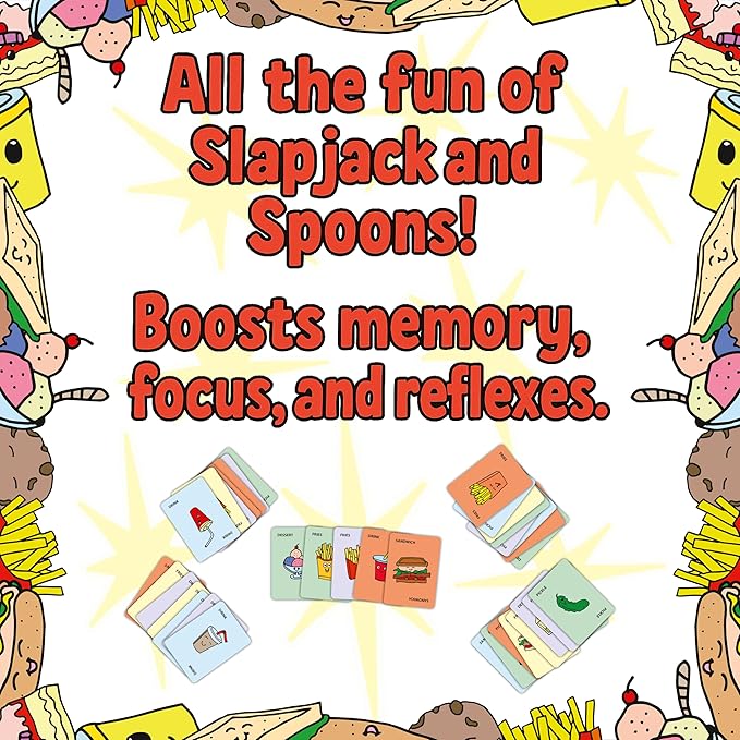 Lunch Break - Fast-Paced Slap & Memory Card Game - Boosts Memory, Focus & Reflexes - Hilarious Game For Families, Adults & Kids - Quick And Easy To Learn For Ages 7+, 2-6 Players, 10-15 Mins
