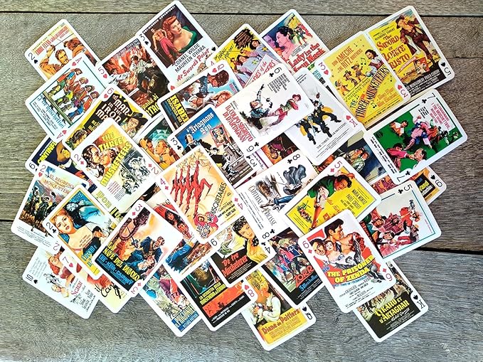 Musketeers Playing Cards (Poker Deck 54 Cards All Different) Vintage Cloak and Sword Movies Posters