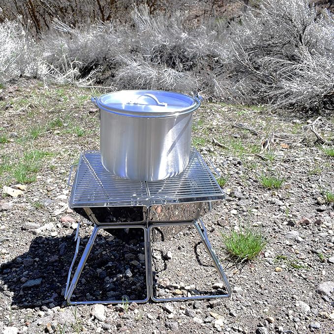 AceCamp Nested Pot Aluminum Lightweight Cooking Pot Set Outdoor Large Stock with lid and folding handle - 4L,8L,12L