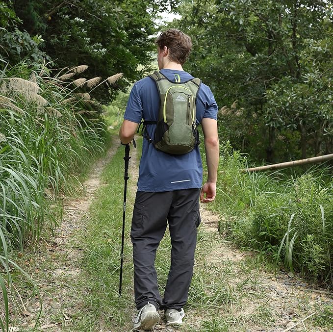 MARCHWAY Lightweight Hydration Backpack with Vest Style Straps & 2.5L TPU Water Bladder, Versatile Sleek Multi-Pocket Pack for Hiking, Cycling, Running, Backpacking, Travel