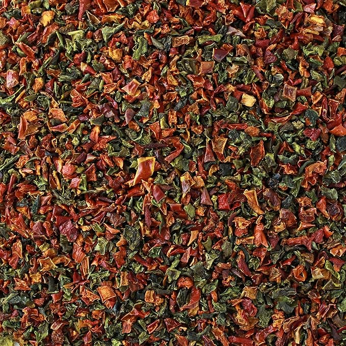 Harmony House Dried Mixed Bell Peppers, Diced ??Dehydrated Vegetables for Cooking, Camping, Emergency Supply and More