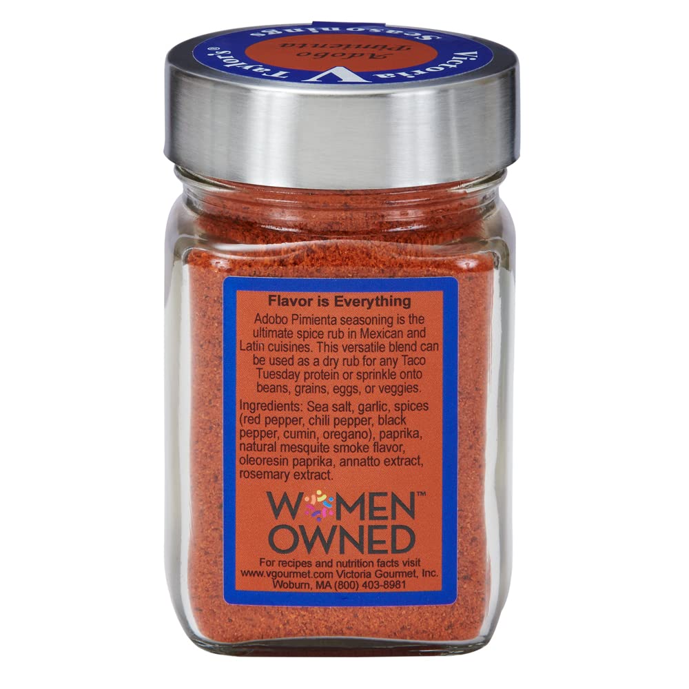 Victoria Taylor's Adobo Pimienta 9.0 oz. Jar - Add Bold Latin Flavor to Home Made Meals. (Adobo Pimienta)