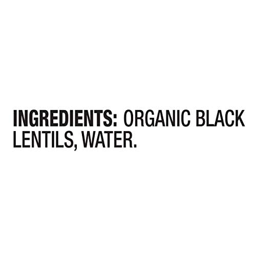 WESTBRAE 15 oz Natural Organic Black Lentils, No Salt Added, Source of Plant Based Protein and Fiber, Low Fat, Gluten Free, (Pack of 12)