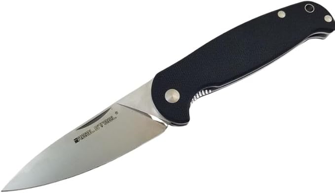 REALSTEEL H6 Blue Sheep Folding Pocket Knife,Nail Nick, 3.74" 14C28N Satin Blade, Thumb Stud, G10 Handle, 5oz, Tip-up Pocket Clip, EDC, Gifts, Camping Hiking Hunting(Sheepfoot Point Ambidextrous)