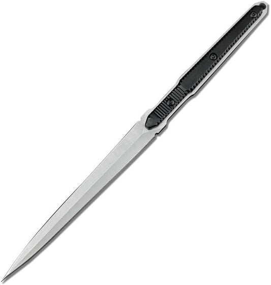 9.5in Tactical Fixed Blade Knife with Kydex Sheath,8Cr13Mov Steel Blade Aluminum Handle,Outdoor Survival Camping Fishing Hunting Knife Cutting Tool, Best Gifts for Men (Silver)