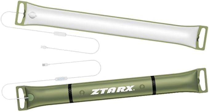 Inflatable LED Light Tube - Portable Camping & Backpacking Lantern, USB Charging Water-Resistant Emergency Light for Outdoor Security