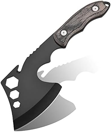 ASR Outdoor Compact Camping Axe Hatchet, Black Steel With Cord Cutter
