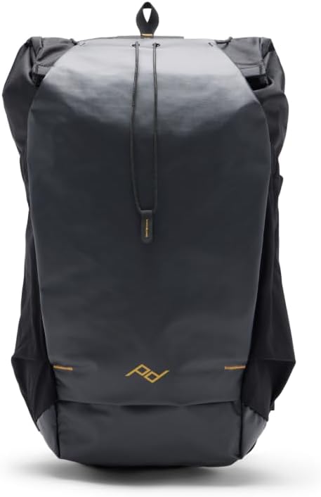 Peak Design Outdoor Backpack 25L, Black, Compact and Lightweight Frameless Daypack, Ultra Cinch Roll-Top Design, Ideal for Day Hikes, Camera Carry and Commuting, Versatile Backpack for Men and Women
