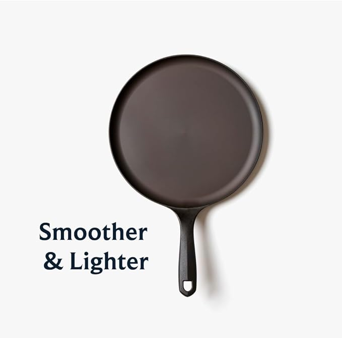 Field Company 10-Inch Round Cast Iron Griddle ??No.9, Flat Top, Lightweight & Smooth, Preseasoned with Organic Oil ??Made in USA, Non-Toxic, Vintage Design ??Cooks French Toast, Hash Browns & Sliders