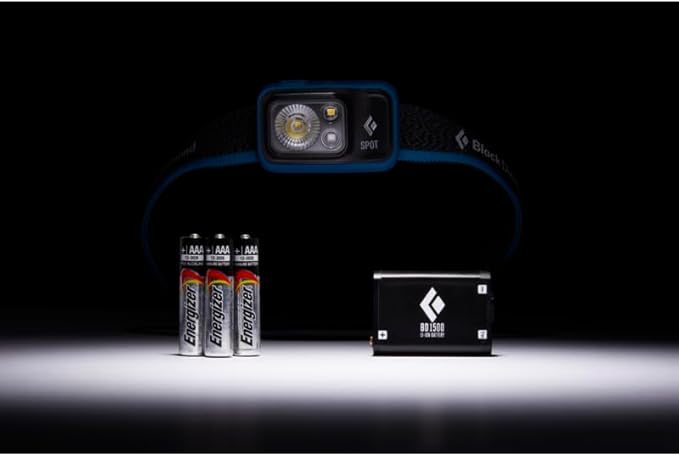 BLACK DIAMOND Spot 400 Headlamp | 400 Lumens Brightness, Dimmable | Waterproof & Durable | 3X AAA Battery Operated (Included) | Azul