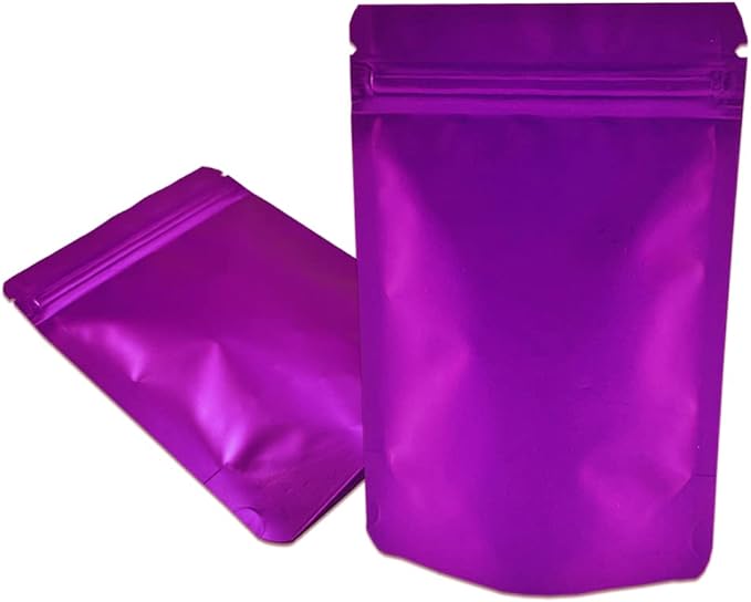 PABCK 50 Pieces 4.3x6.3 inch(Inside Size 3.5x3.9 inch) Stand-Up Resealable Heat Seal Bags 3.55mil