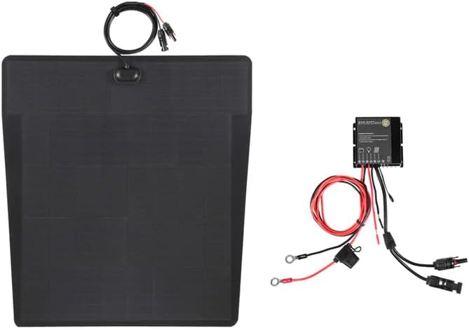 Lensun 100W 12V Hood Flexible Solar Panel for Ram 2500/3500 HD 5th Gen (2019-Present) - Off Grid Solar Power for Offroading/Overlanding/Camping