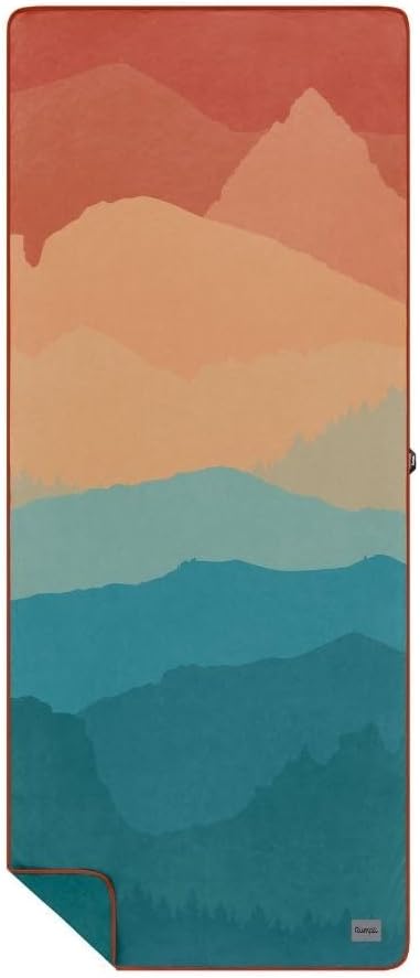Rumpl Tech Towel Quick-Dry Towel for Travel, Beach, and Camp, Rocky Mountain Sunset Fade - Everywhere