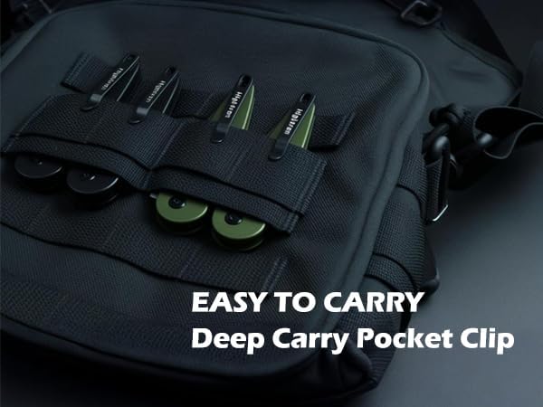 Hightron Birdidi Folding Knife, Small Pocket Knife with 2.91" Drop Point D2 Blade and Aluminum Handle, EDC Folding Knife with Clip for Men Women Camping Hiking Green-B