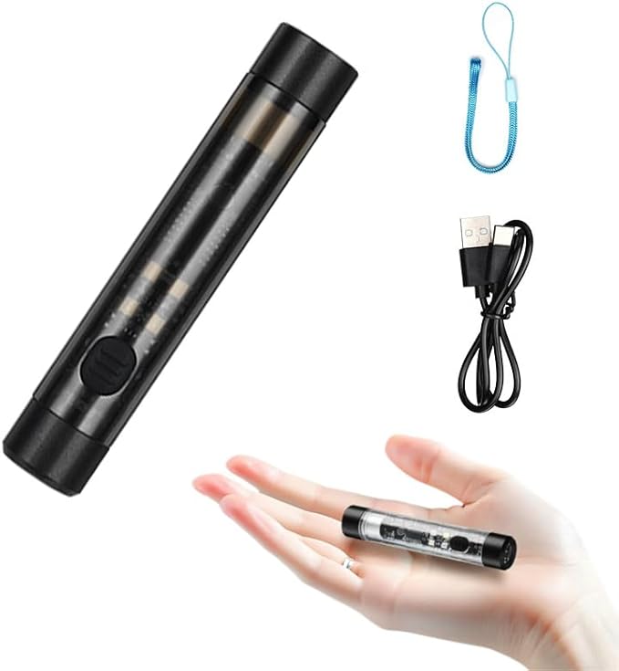Rechargeable Flashlights Mini，Portable Emergency Mini Flashlightï¼? Modes LED Flashlight Adjustable，Suitable for Outdoor Exploration, Camping and Night Lighting.
