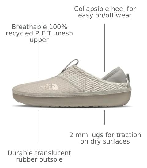 The North Face Base Camp Mule, Calacatta/Soapstone, 11.5 Women/10 Men