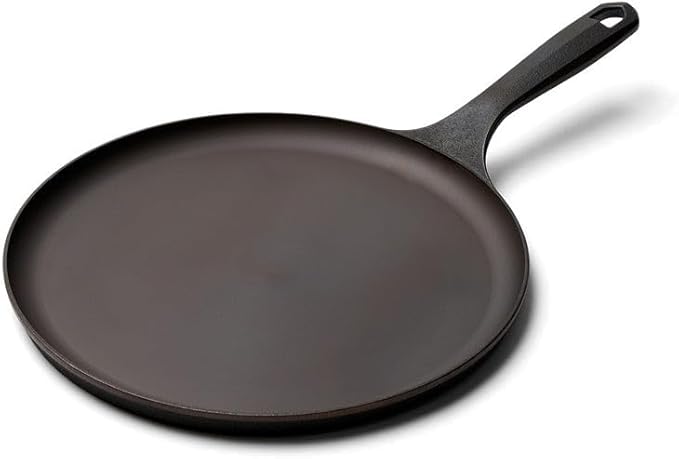 Field Company 10-Inch Round Cast Iron Griddle ??No.9, Flat Top, Lightweight & Smooth, Preseasoned with Organic Oil ??Made in USA, Non-Toxic, Vintage Design ??Cooks French Toast, Hash Browns & Sliders