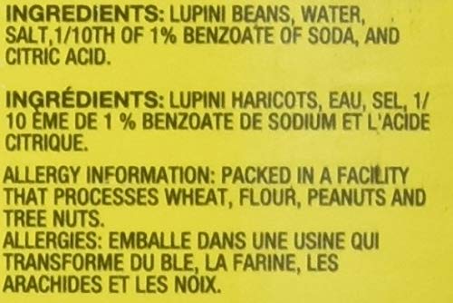 Ziyad Brand Premium Lupini Beans Snack, High Plant Protein, Keto, Mediterranean Diet, Non Perishable, Vegan, Vegetarian, 16 oz