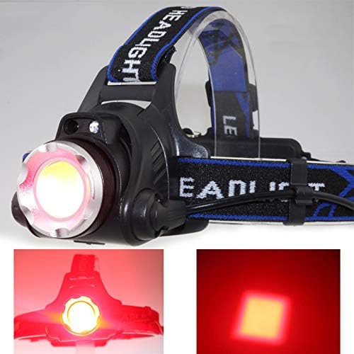 WINDFIRE Red Light Hunting Headlamp High Lumen, Super Bright LED Zoomable Head Lamp Motion Sensor, Headlight Rechargeable, Perfect for Astronomy, Aviation, Night Observation