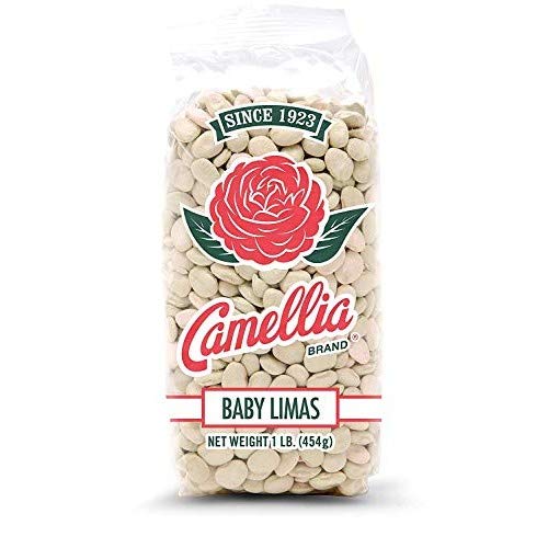 Camellia Brand Dried Baby Lima Beans ??Premium Small White Butter Beans for Southern Cooking, Succotash, Soups, Stews, and Healthy Vegetarian Meals ??Non-GMO, Gluten-Free, High Protein 1 Pound (Pack of 12)
