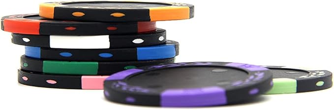 100 Premium Clay Poker Chips, Customized Your Image and Text, 11.5 Gram Casino Chips for Texas Hold’em, Blackjack Gambling