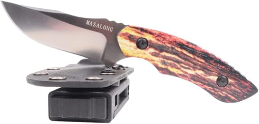 Masalong kni238 camping small fixed High-carbon steel blade survival hunting knife with sheath