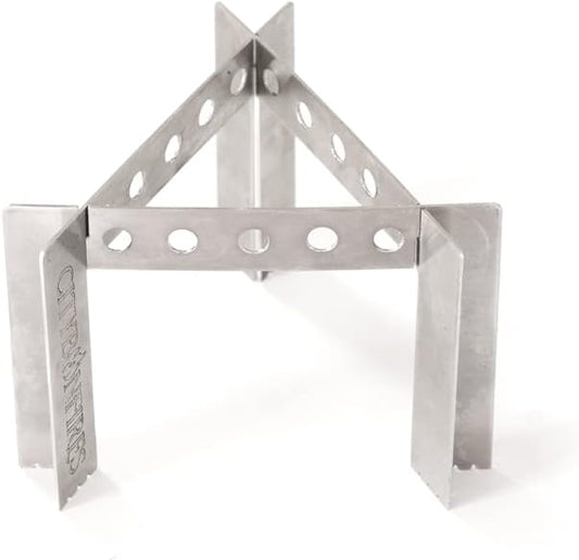 Portable Camp Stove - Cooker - Trivet Combo | 3 Uses in 1 | Ultralight | Stainless Steel | Perfect for Emergencies, Camping, Hiking | Made in the USA