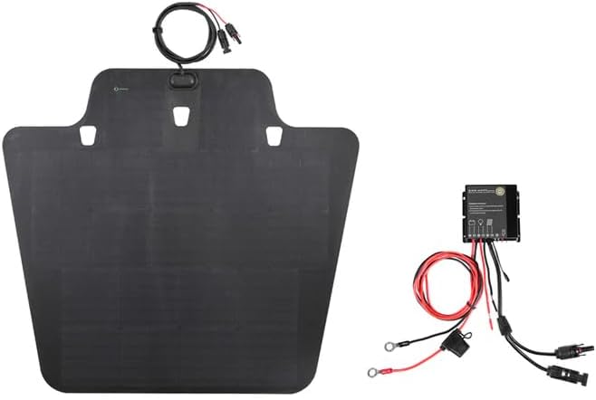 Lensun 105W 12V Hood Flexible Solar Panel for Jeep Wrangler JK (2007-2018) - Off Grid Solar Power for Offroading/Overlanding/Camping