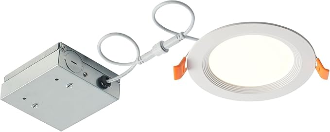 Diodesy- 3 Inch LED Recessed Ceiling Light 4000K Cool White 400 Lumens 7W (50W Equivalent) Dimmable Retrofit Canless Wafer Downlight Baffle Trim Ultra Slim with Junction Box Damp Rated Pack of 4