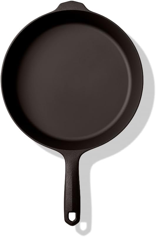 Field Company 10.25 Inch Cast Iron Skillet (Medium) – No.8, Perfect for 2-4 Servings, Lightweight & Smooth, Preseasoned with Organic Oil – Made in USA, Vintage Design