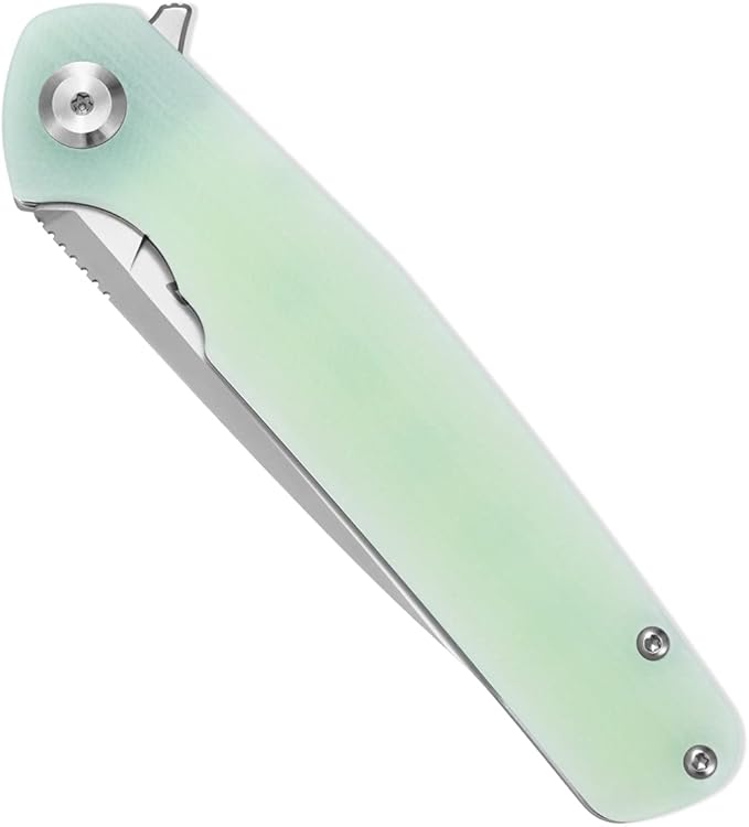 Sitivien ST102 Folding Knife, D2 Steel Blade+G10 Handle Pocket Knife, EDC Tool Knife for Outdoor, Camping, Hunting, Survival (Turquoise) …