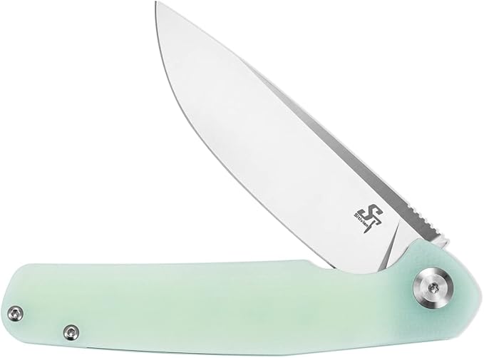 Sitivien ST102 Folding Knife, D2 Steel Blade+G10 Handle Pocket Knife, EDC Tool Knife for Outdoor, Camping, Hunting, Survival (Turquoise) …