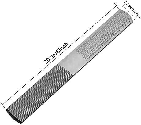 Wood Rasp File 4 Way Hand File and Round Rasp, Half Round Flat & Needle Files Wood Rasp Set for Sharping Wood and Metal Tools