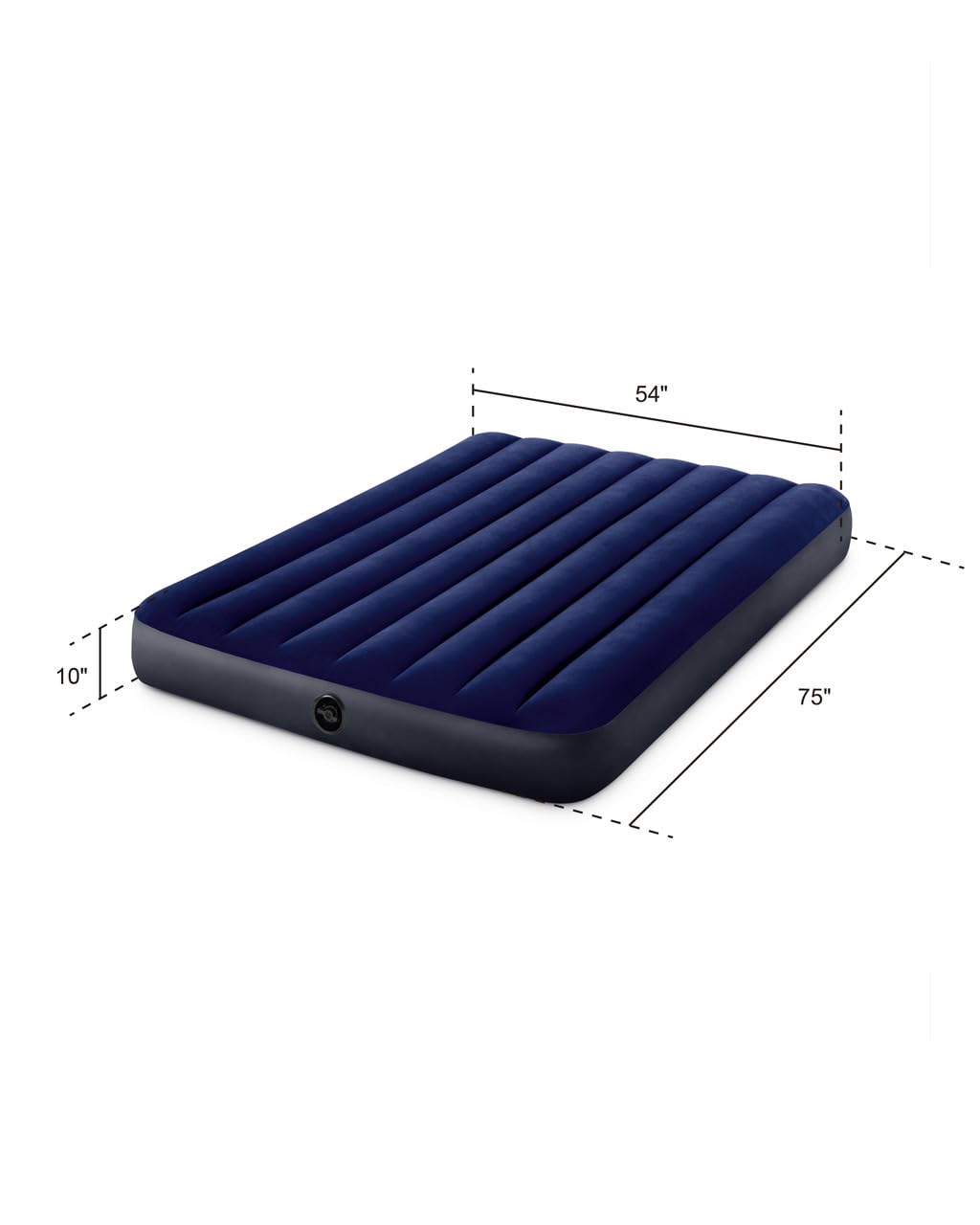 Intex 64758E Dura-Beam Standard Downy Air Mattress: Fiber-Tech, Full Size, 10in Bed Height, 600lb