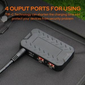 EnginStar Portable Power Station, 300W 296Wh Battery Bank with 110V Pure Sine Wave AC Outlet,100W Foldable Solar Panel Charger with 18V DC Outlet for Portable Power Stations