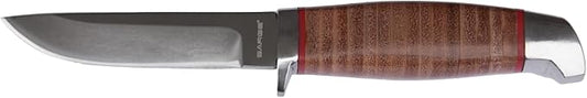 TK Retro - Stacked Leather Fixed Blade Hunting Knife